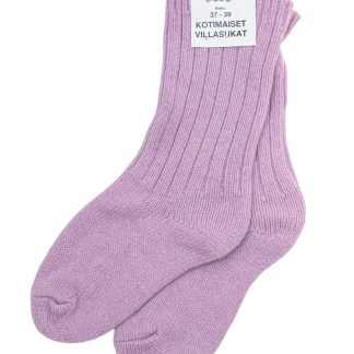 Kotimaiset villasukat - Vaalea violetti